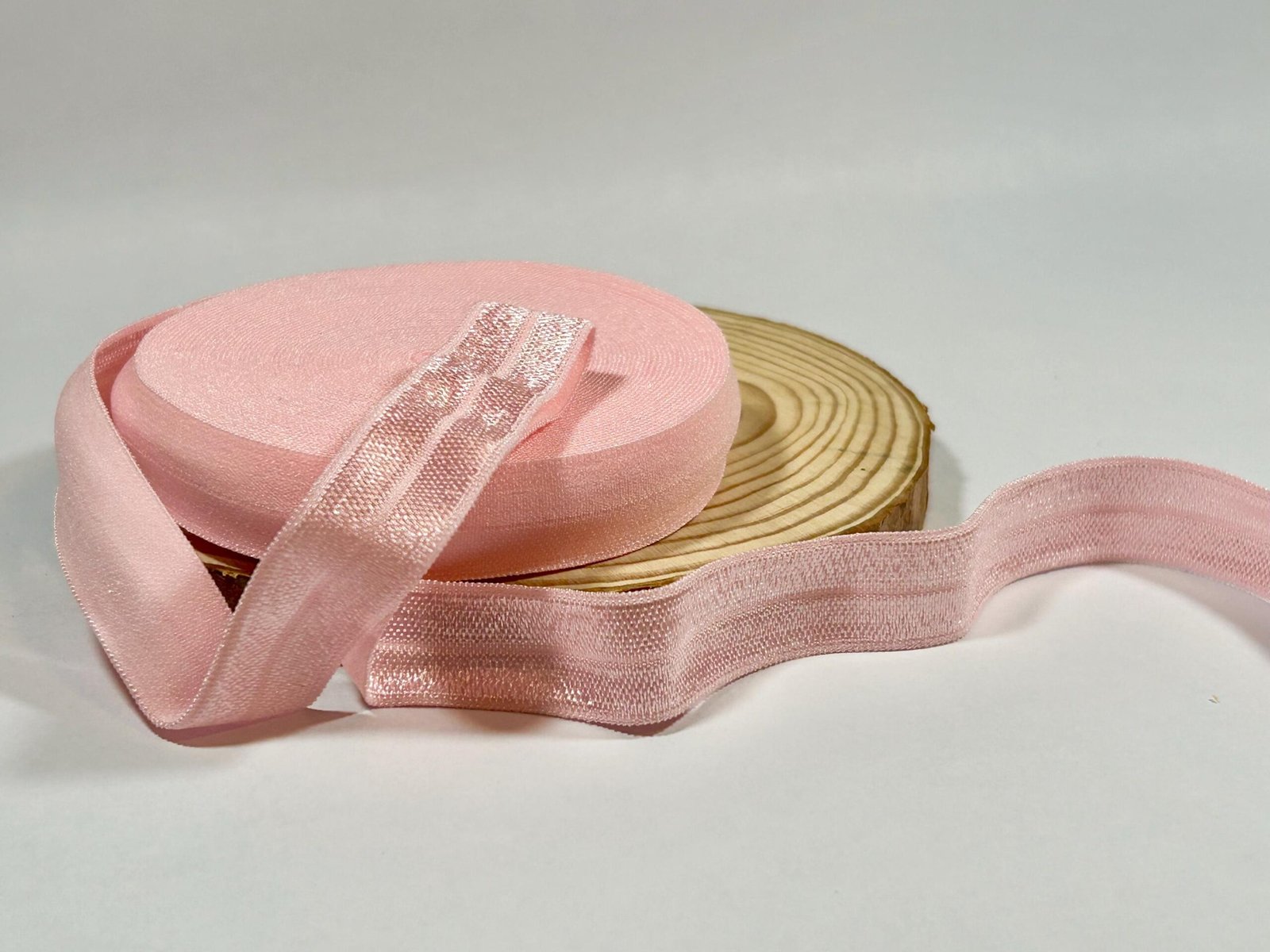 5 yards 5/8 “ baby Pink FOE Fold Over Elastic sewing bow making headband blanks craft supplies DIY bows headbands hair ties F.O.E. Solid