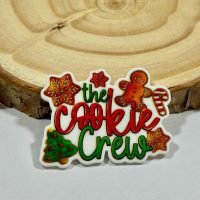 3 Cookie crew Christmas Planar Resins Flatback planars hairbow hair bow supplies focal craft supply jewelry bows magnet flatbacks baking DIY