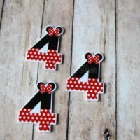 3 Minnie Dots Ears 4 Planar Resins Flatback planars hairbow hair bow supplies focal craft supply bows magnets clips flatbacks birthday party