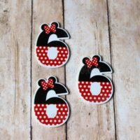 3 Minnie Dots ears 6 Planar Resins Flatback planars hairbow hair bow supplies focal craft supply jewelry bows clips flatbacks birthday parks