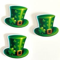 3 leprechaun Planar Resins Flatback planars hairbow hair bow supplies focal craft supply jewelry bows clips flatbacks DIY Irish St. Patrick