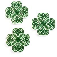 3 Celtic shamrock Planar Resins Flatback planars hairbow hair bow supplies focal craft supply jewelry bows Irish St. Patrick’s day kells