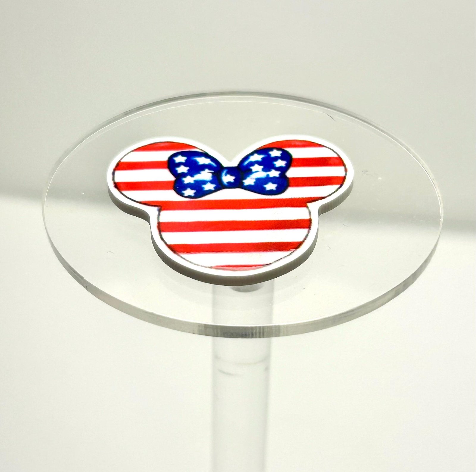 3 Patriotic 4th of July Mouse Ears planar resins, Minnie Mouse Flatbacks - Image 3