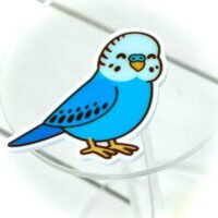 3 parakeet Planar Resins Flatback planars hairbow hair bow supplies focal craft supplies jewelry bows clips flatbacks blue birds pets