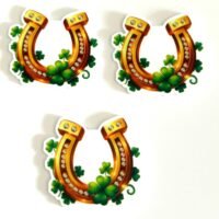 3 lucky Planar Resins Flatback planars hairbow hair bow supplies focal craft supply jewelry bows clips flatbacks DIY Irish St. Patrick’s