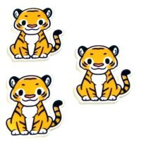 3 Tiger Planar Resins | Flatbacks| planars | hairbow hair bow supplies focal jewelry bows fake bake craft supplies bows clips