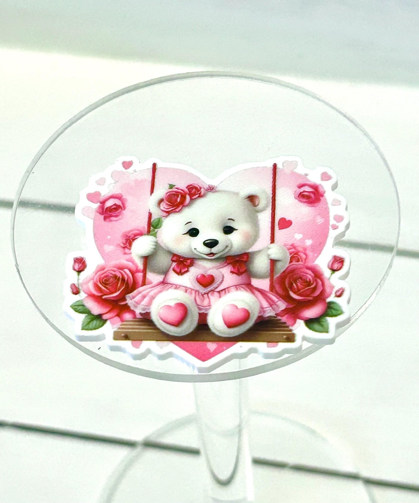 3 Valentine Day planar Resins Flatback planars hairbow hair bow supplies focal craft supplies jewelry bows magnet flatbacks polar bear love - Image 3