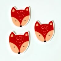 3 Fox Planar Resin Flatbacks, focal, hair bow supplies, craft supplies, supplies for making bows, soap, badge reels, jewelry findings, foxes