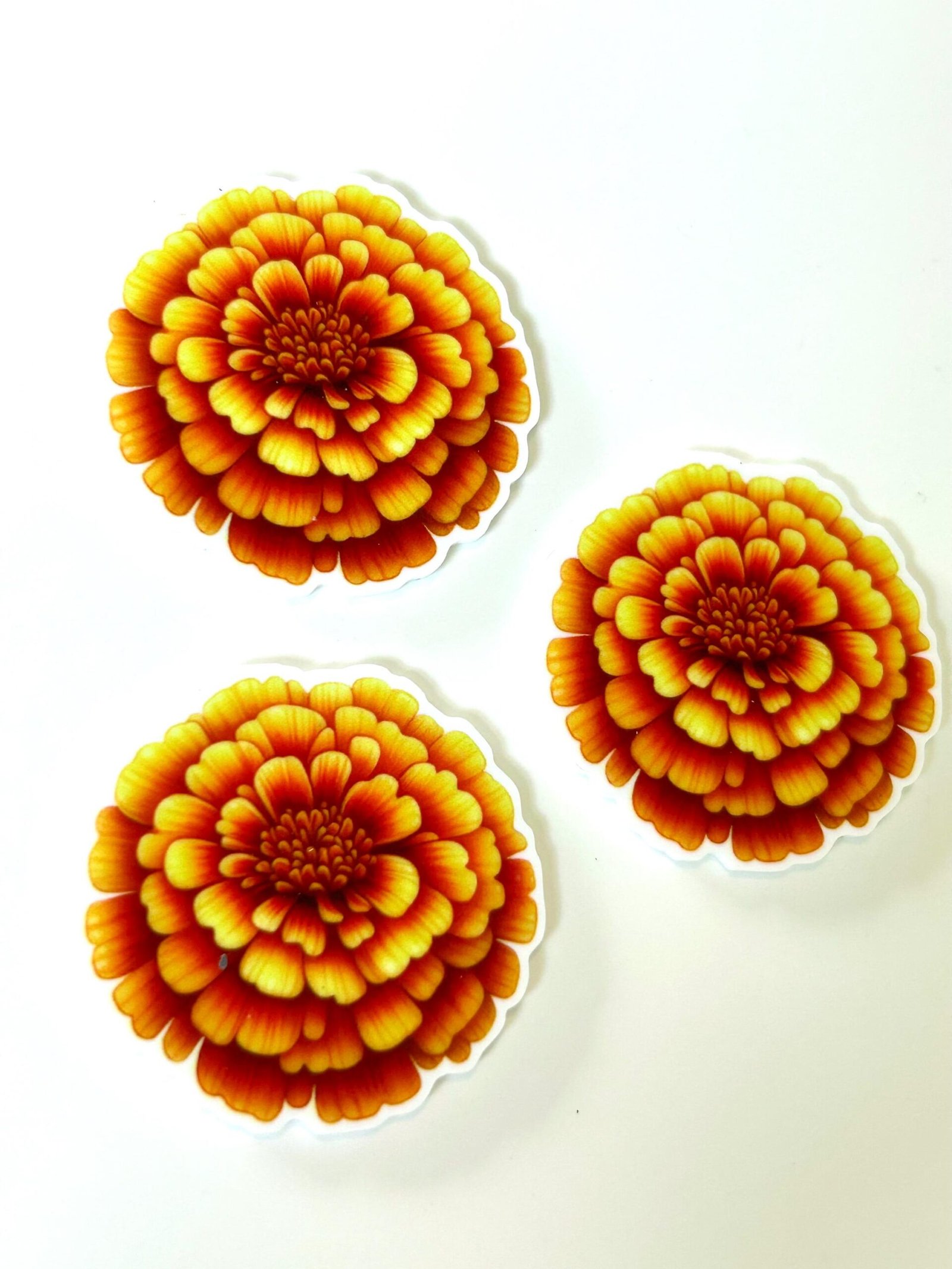 3 Marigold flower Planar Resins, Day of the Dead planars - Image 2