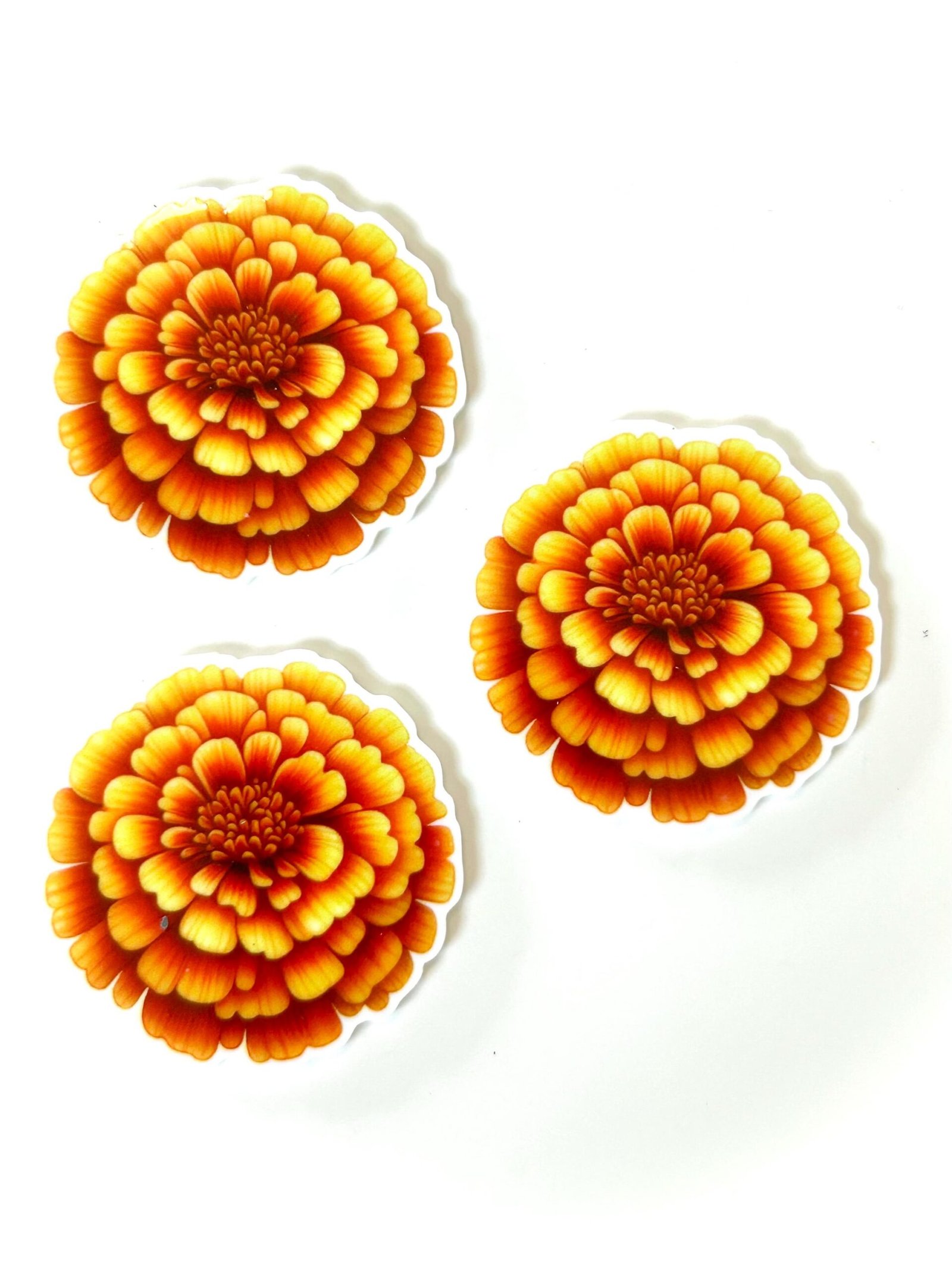 3 Marigold flower Planar Resins, Day of the Dead planars - Image 5