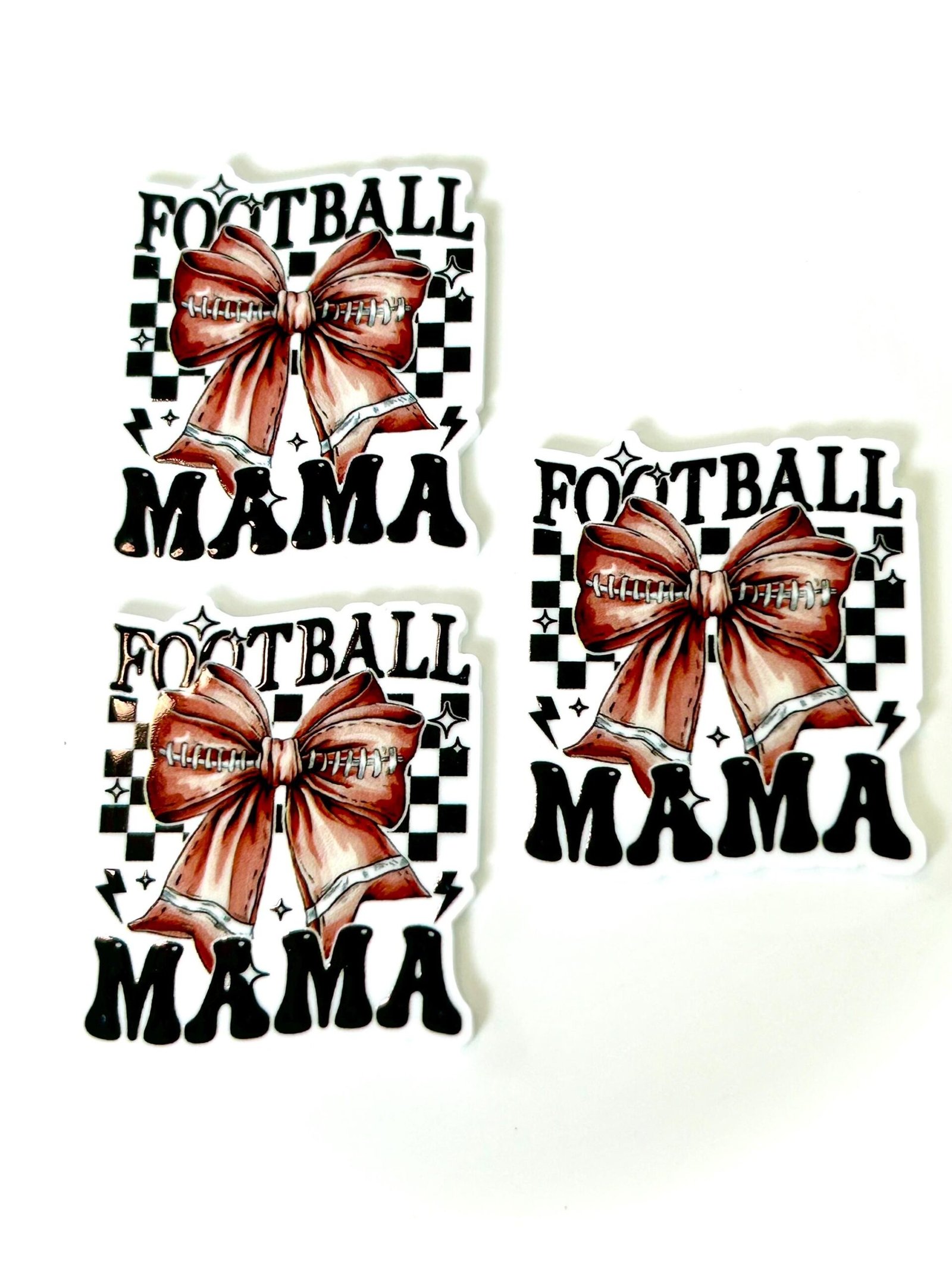 3 Football Mom Planar Resins Flatback planars hairbow hair bow supplies focal craft supply jewelry bows clips flatbacks DIY magnets sports - Image 3