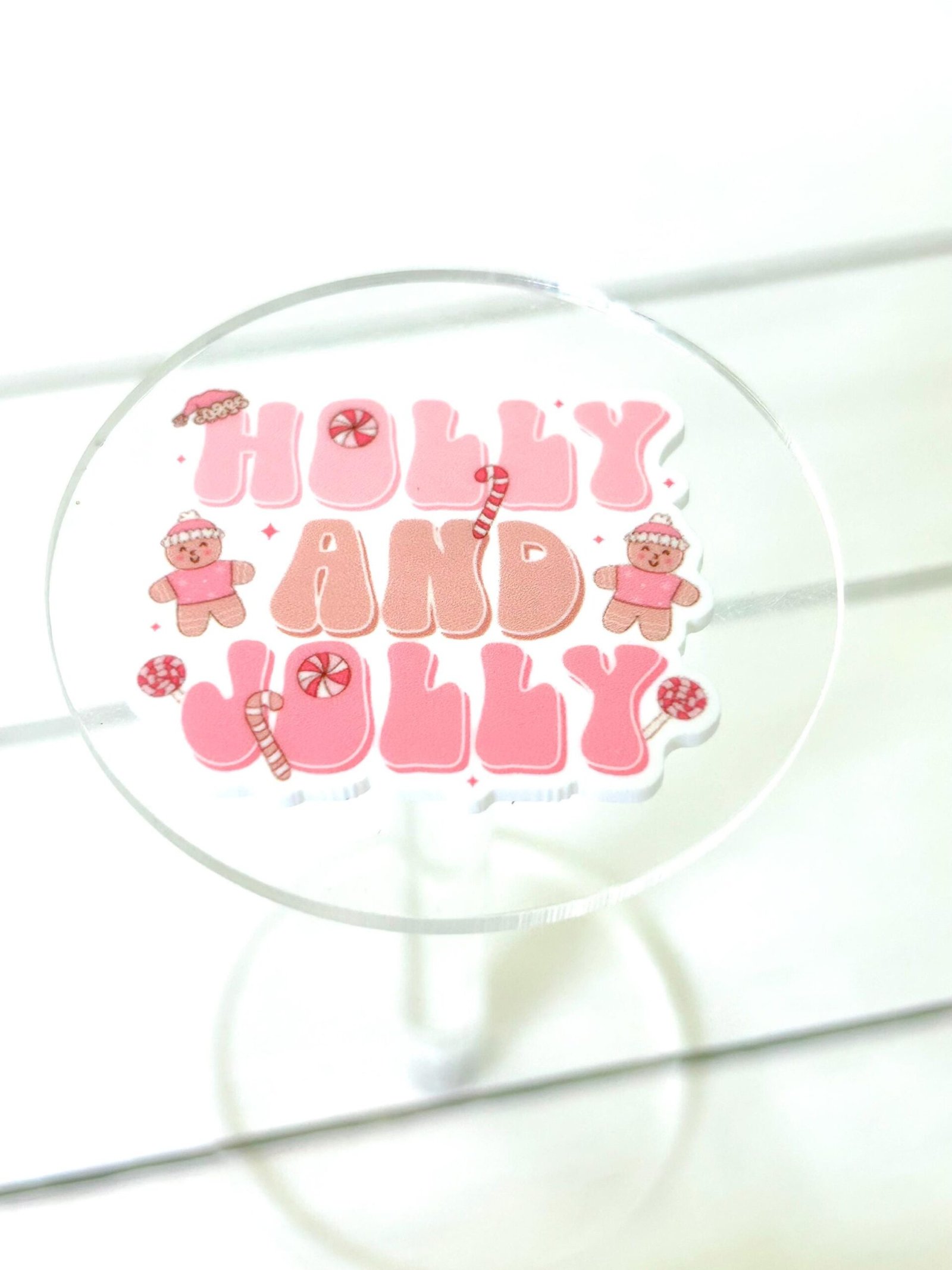 3 pink gingerbread Resin Flatback keychain hairbow hair bows craft supplies focal magnet soap earrings badge reel Christmas fake bake DIY - Image 4