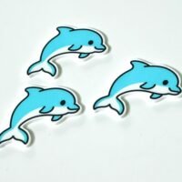 3 Dolphin summer planar resins | craft supplies | soap making | bow making | bow centers | focal | summer | beach | vacation | ocean | DIY