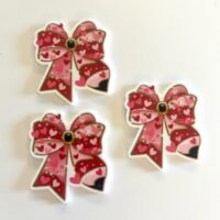 3 School Planar Resins Flatback planars hairbow hair bow centers Craft supplies focal supply jewelry flatbacks fake bake love bow pencils