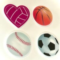 4 Sports planar Resins Flatback planars hairbow hair bow supplies focal craft supplies jewelry bows clips flatbacks DIY basketball soccer