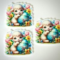3 easter lamb planar resins | craft supplies | chicks | bow making | bow centers | focal | easter bunny  | spring resins Flatbacks