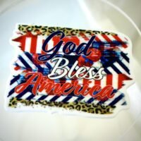 3 Patriotic | 4th of July planar resins | craft supplies | red white blue | bows| bow centers | America | jewelry | God Bless America charms