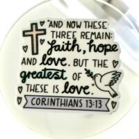 3 Faith Hope Love Planar Resin Flatbacks, focal, hair bow supplies, craft supplies, resins , fake bake keychains hair bows Christian Bible