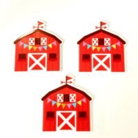 3  Farm Planar Resins Flatback planars hairbow hair bow supplies focal craft supply jewelry, bows, magnets,  flatbacks, farm birthday, barn