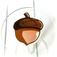 3 Acorn Planar Resin Flatbacks, focal, hair bow supplies, craft supplies, supplies for making bows, soap, badge reels, jewelry findings, oak