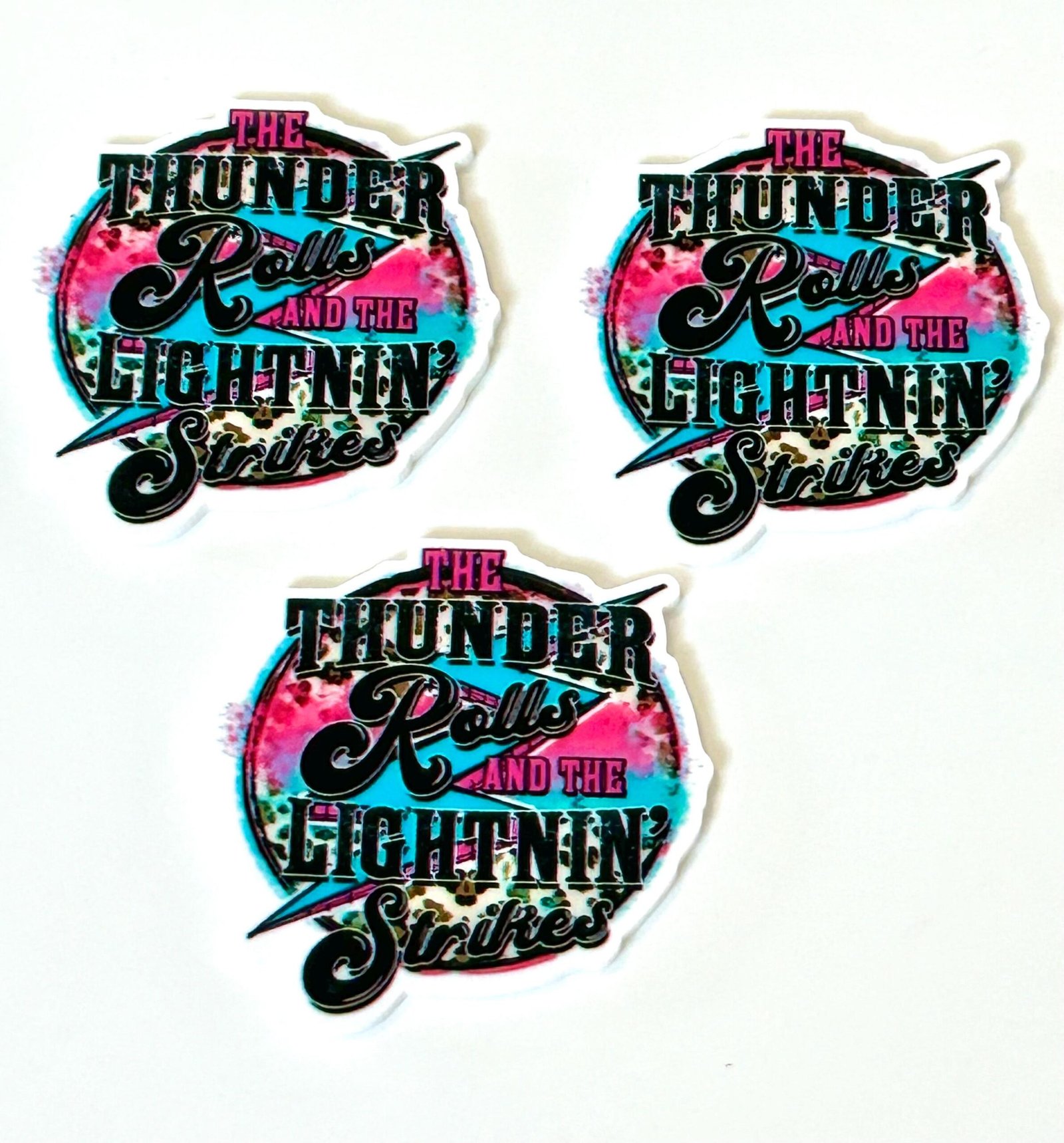 3 Thunder Rolls Planar Resins, Flatbacks,hairbow hair bow centers,supplies, jewelry flatbacks fake bake craft supplies, country music lyrics - Image 4