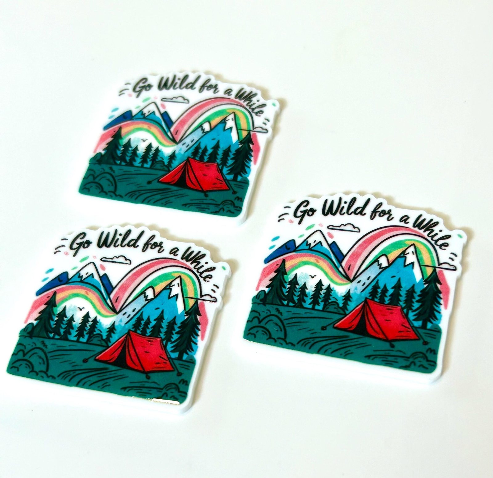 3 GoWild for a While Planar Resins, camping Flatbacks, focal, hair bow supplies, craft supplies, resins, cabin, soap, DIY bows, hike, nature - Image 3