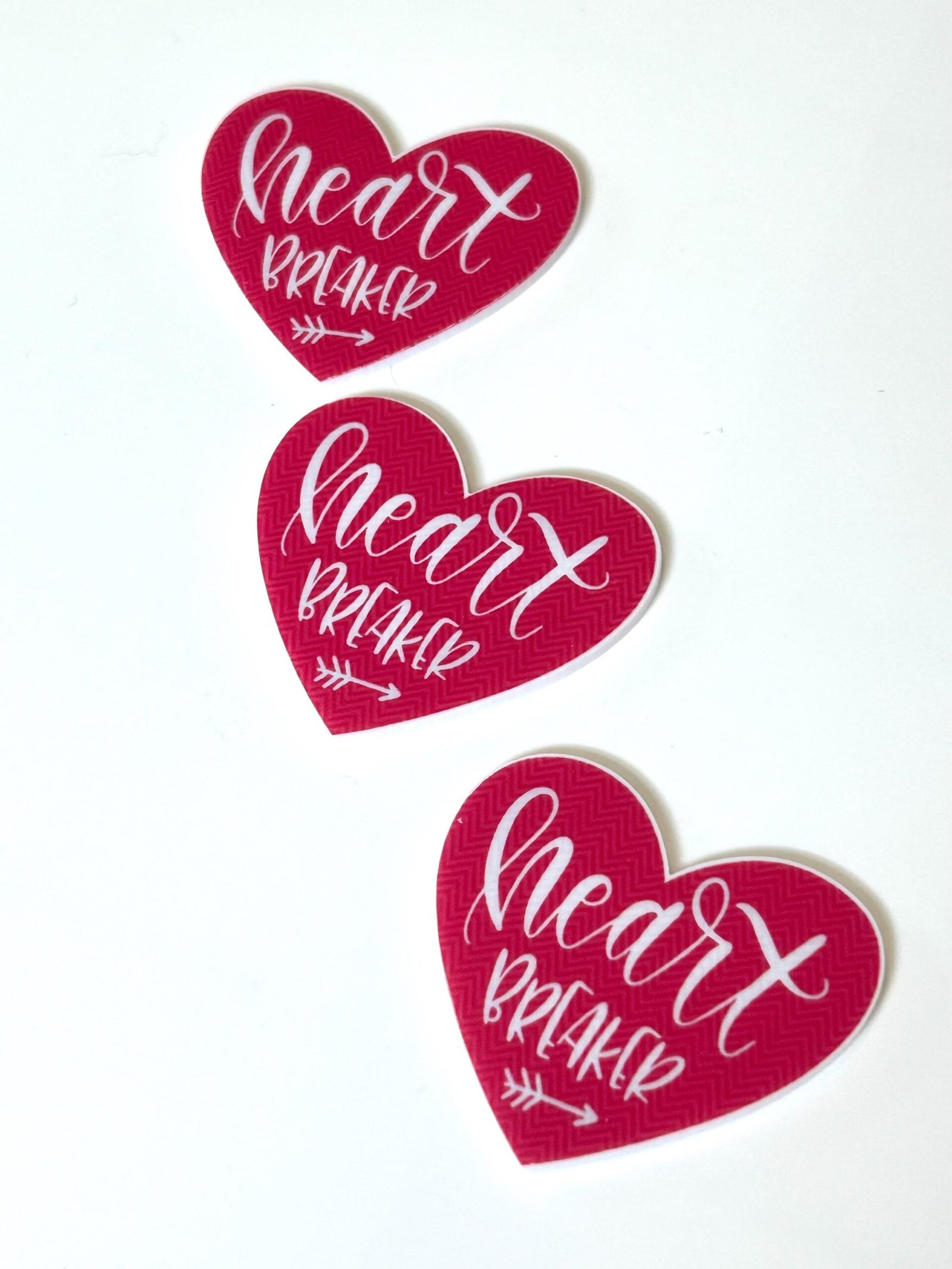 3 heartbreaker Planar Resin Flatback keychain hairbow hair bows supplies craft supply focal leopard cheetah earrings Valentine’s Day charms, - Image 3