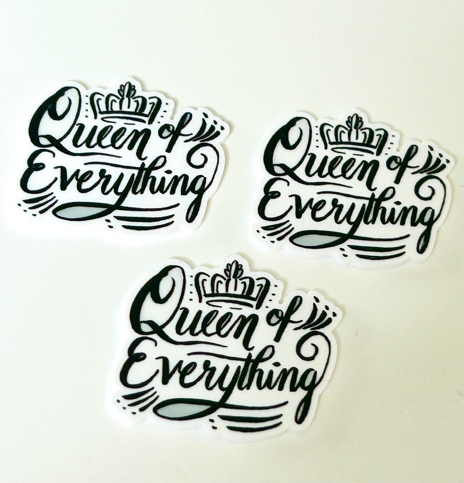 3 Queen of Everything Planar Resins, Flatbacks, planars, hairbow, hair bow centers, focal, jewelry, bows, fake bake, craft supplies, bows,