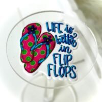 3 Flip Flop Planar Resin Flatback keychain hairbow hair bows supplies craft supplies focal handmade crafts bow flatback keychains soap vacay