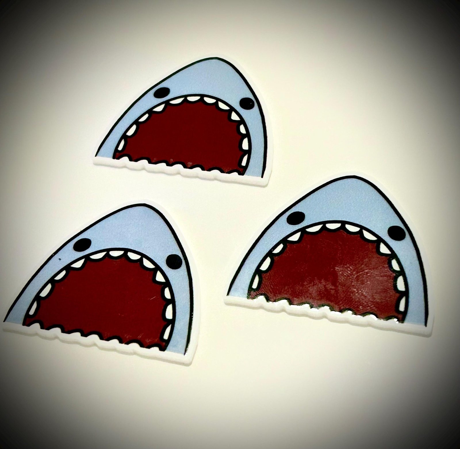 3 shark summer planar resins | craft supplies | soap making | bow making | bow centers | focal | summer | beach | Jaws | vacation | ocean