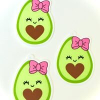 3 Avocado Planar Resins Flatback planars hairbow hair bow craft supplies jewelry findings bows clips flatbacks DIY charms keychain fob soap