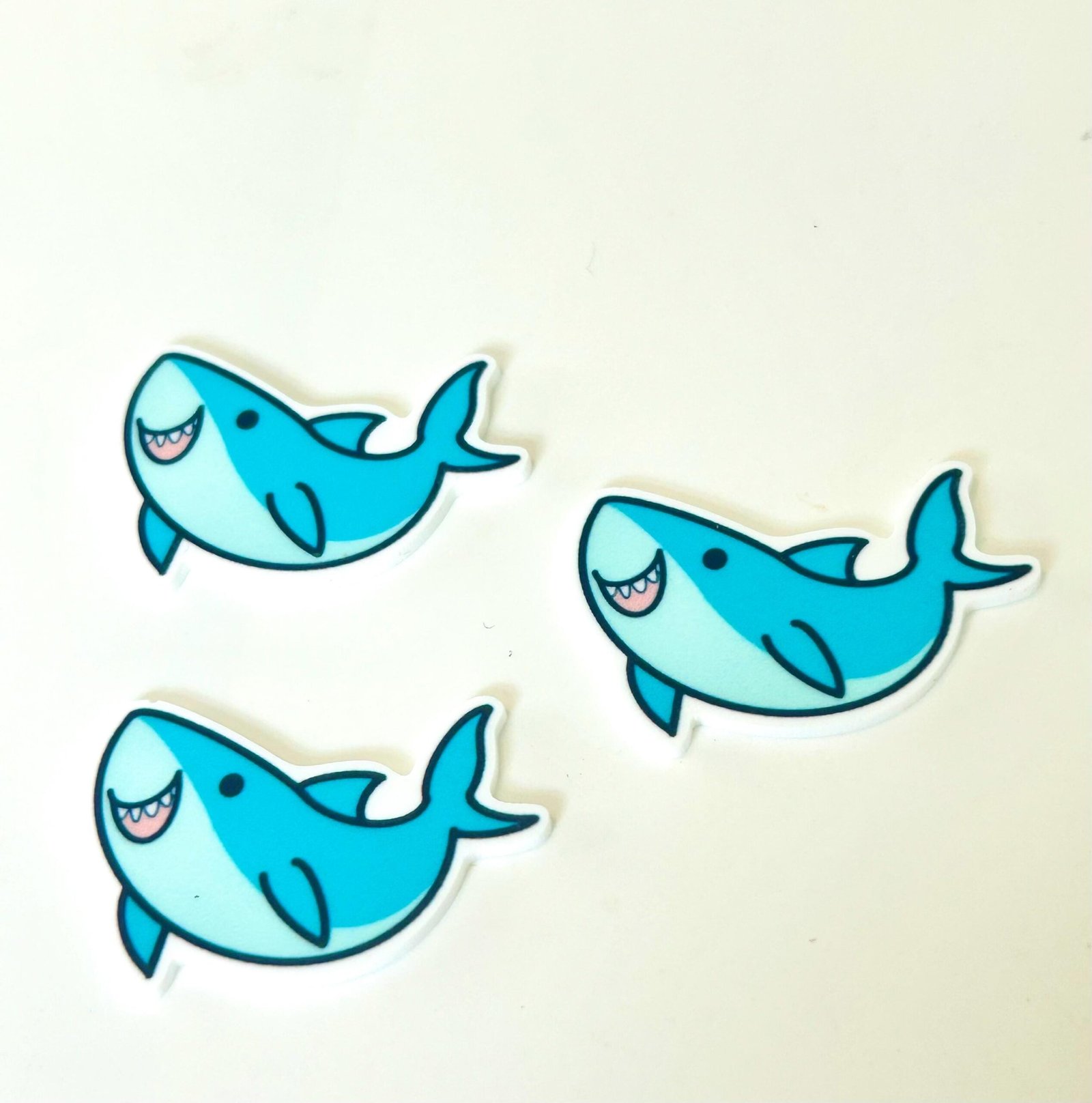 3 shark planar resins | craft supplies | soap making | bow making | bow centers | focal | summer | beach | craft supplies | DIY phone grip - Image 2