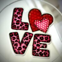 3 heart Planar Resin Flatback keychain hairbow hair bows supplies craft supply focal leopard cheetah earrings Valentine check plaid love bow