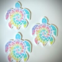 3 sea turtle planar resins | craft supplies | soap making | bow making | bow centers | focal | sea life charms| craft supplies | watercolor