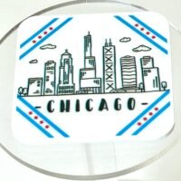 3 Chicago Resins Flatback planars hairbow hair bow centers craft supplies,focal, jewelry, bows , clips ,flatbacks, DIY, flag, stars, skyline