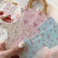 25 shabby cream roses hair tie cards | bow cards | bracelet packaging | craft show display | floral | jewelry display | Etsy shop supplies