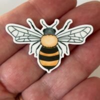 3 honeybee Planar Resins Flatback planars hairbow hair bow supplies focal craft supply jewelry bows magnets clips flatbacks pollinators bees