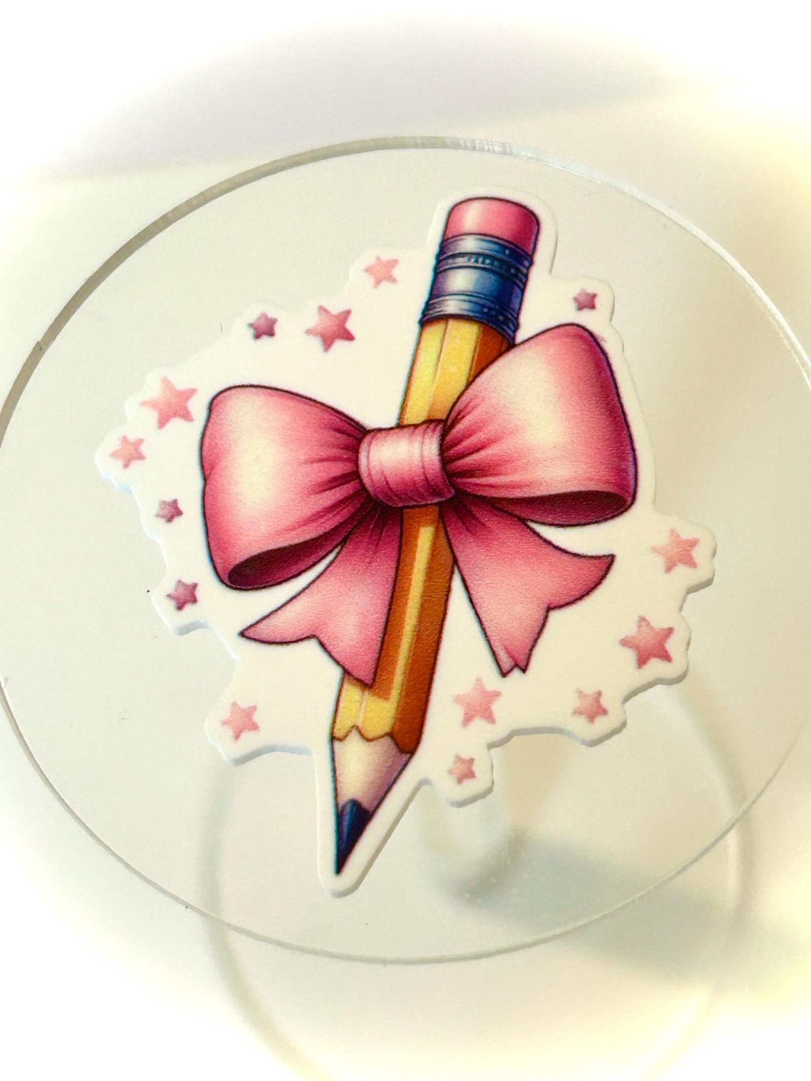 3 School Planar Resins, pencil bow flatbacks - Image 5