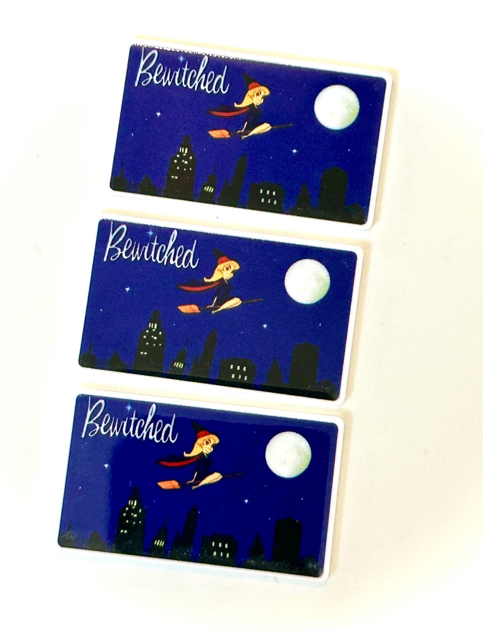 3 Retro Witch TV show Planar Resins, flatbacks, hair bows, craft supplies, retro, vintage, earrings, keychains, jewelry, badge reel, DIY - Image 2