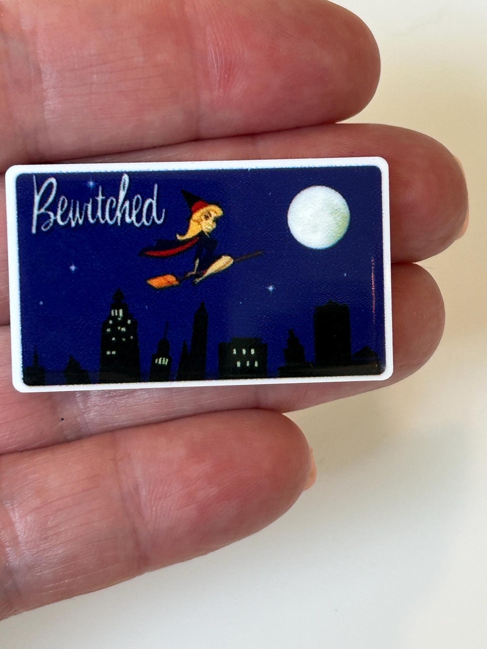 3 Retro Witch TV show Planar Resins, flatbacks, hair bows, craft supplies, retro, vintage, earrings, keychains, jewelry, badge reel, DIY - Image 3