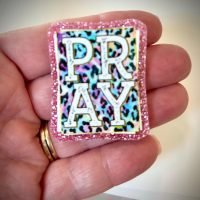 3 premium PRAY scripture Glitter Planar resins | craft supplies | soap making | bow making | bow centers | charms | flatbacks l Christian