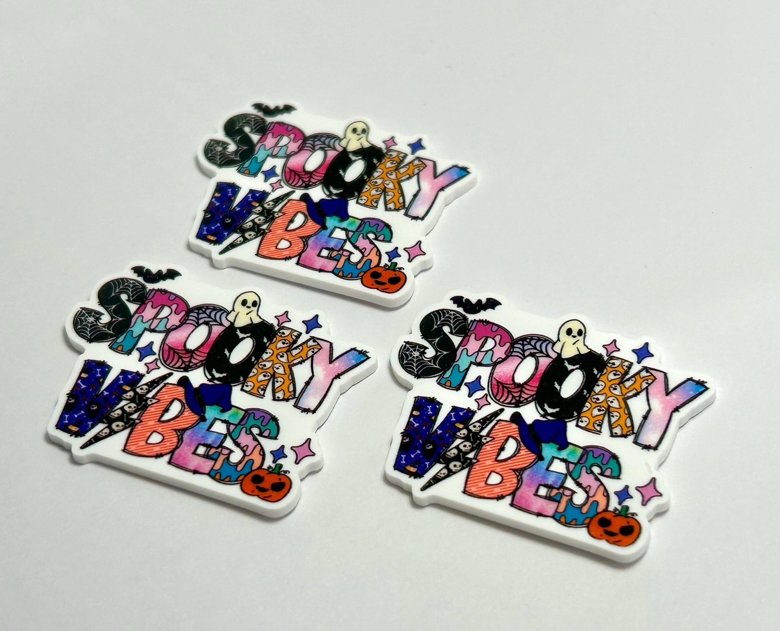 3 Halloween Spooky Vibes Planar Resins, Fall Flatbacks - Image 2