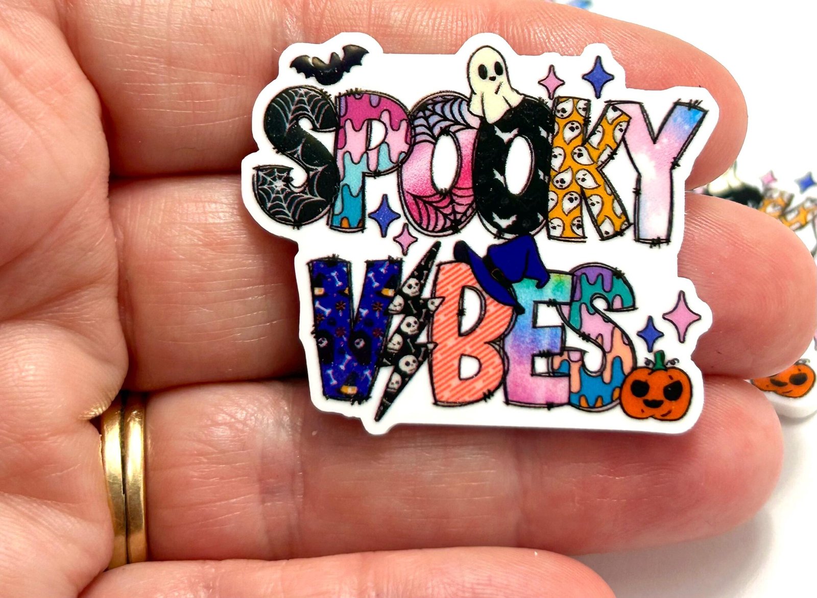 3 Halloween Spooky Vibes Planar Resins, Fall Flatbacks - Image 4