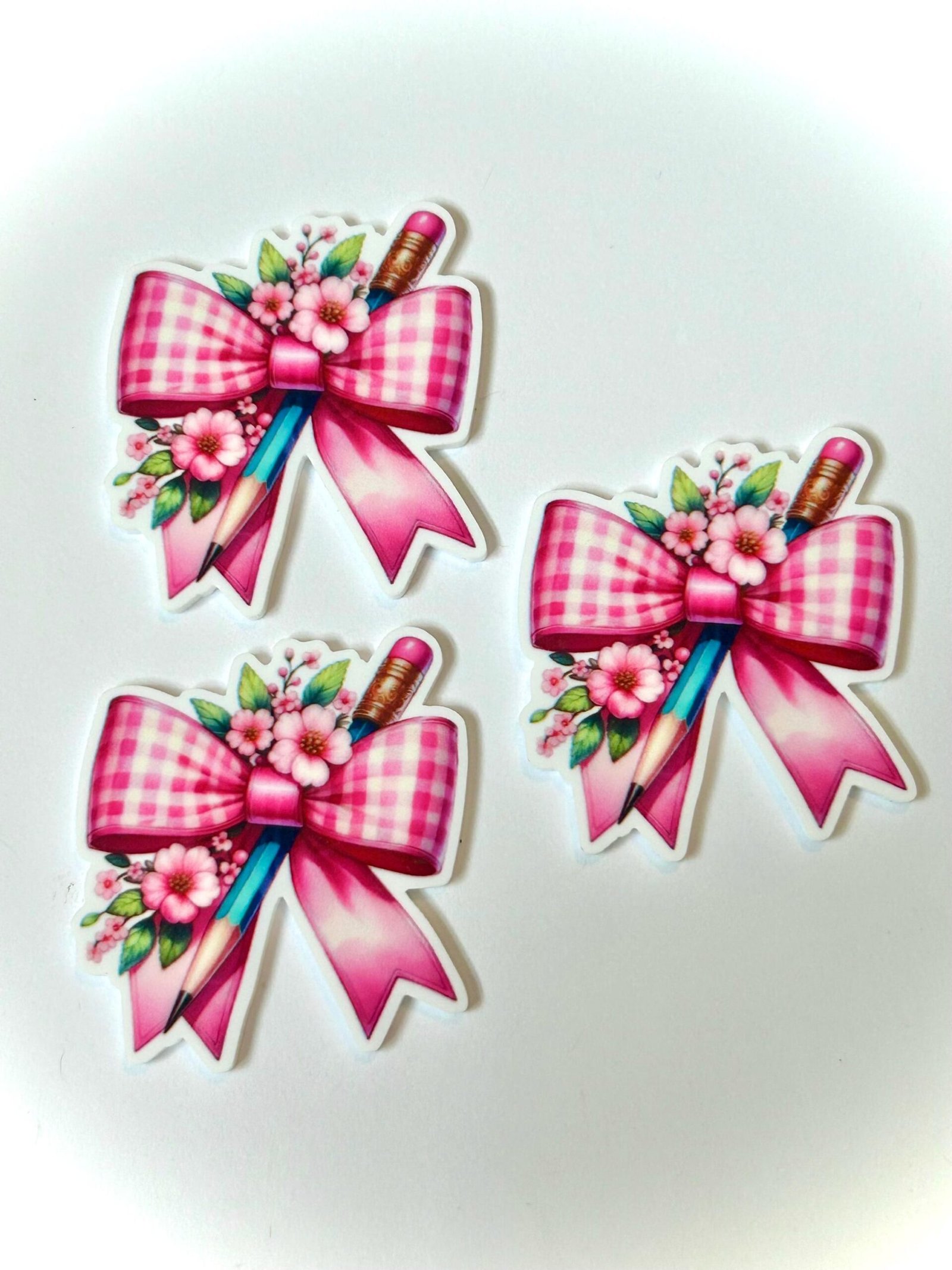 3 pink pencil bow Planar Resins, school planars - Image 4