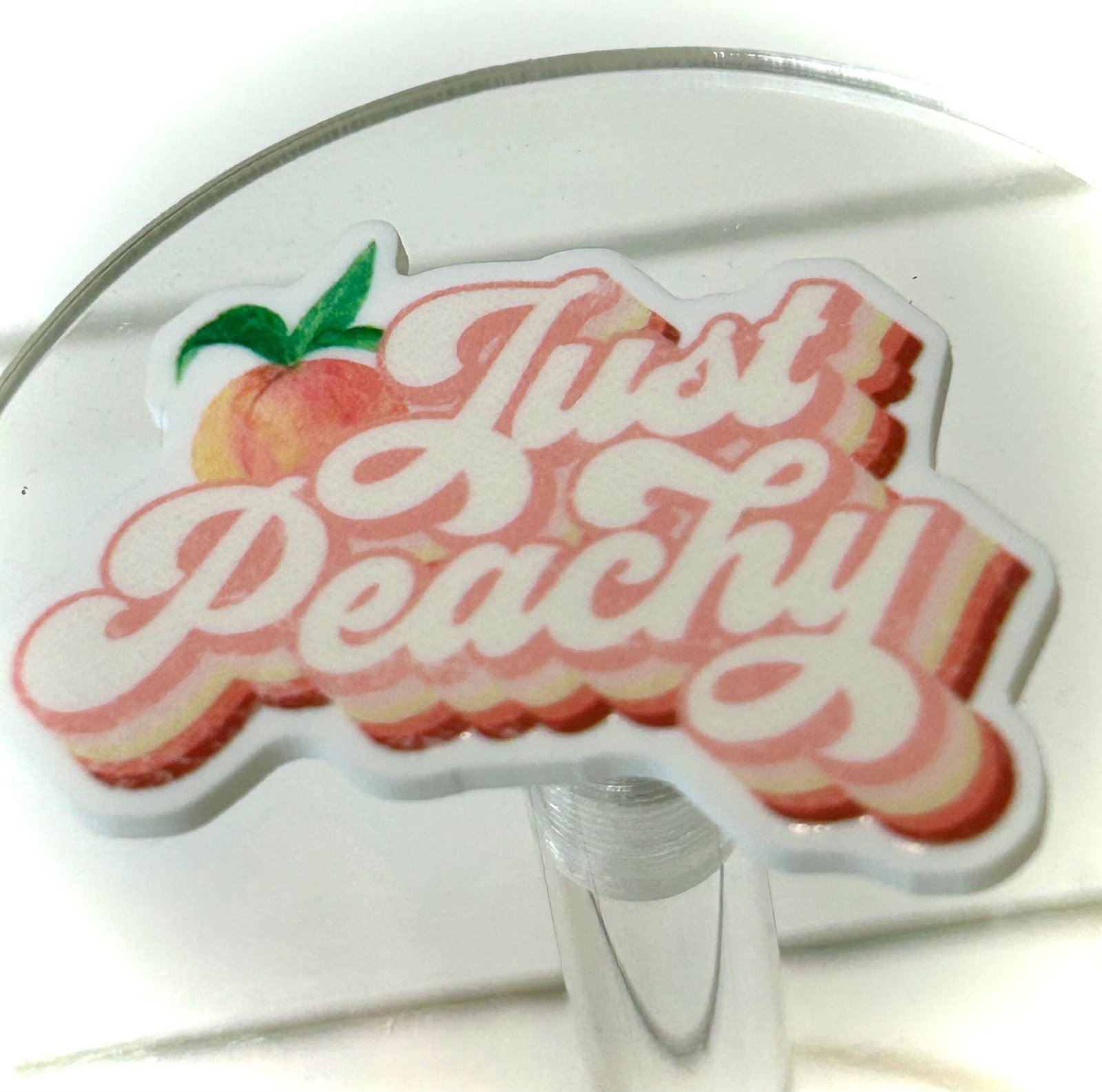 3 Peachy planar resins, peach, fruit flatbacks