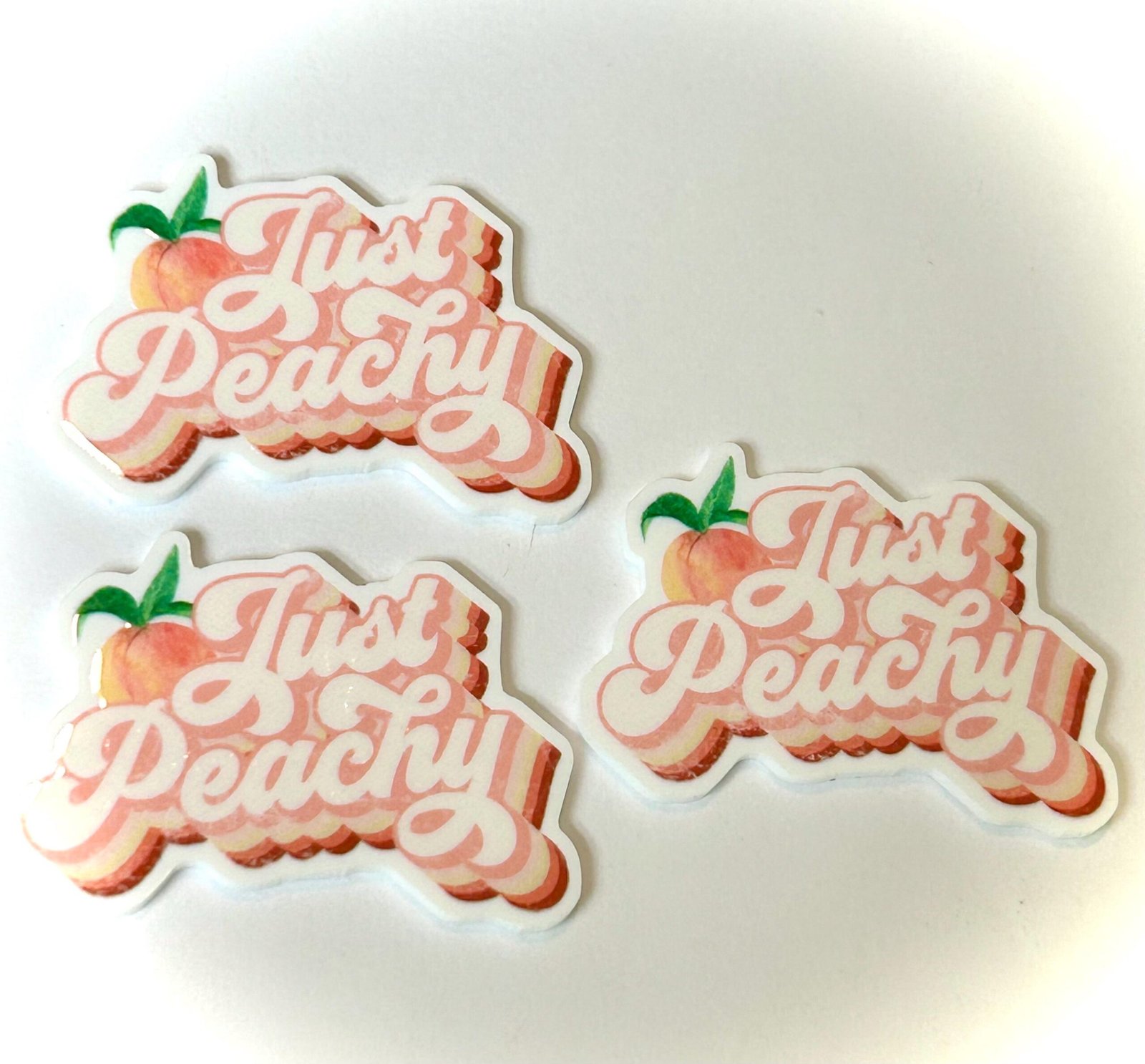 3 Peachy planar resins, peach, fruit flatbacks - Image 3
