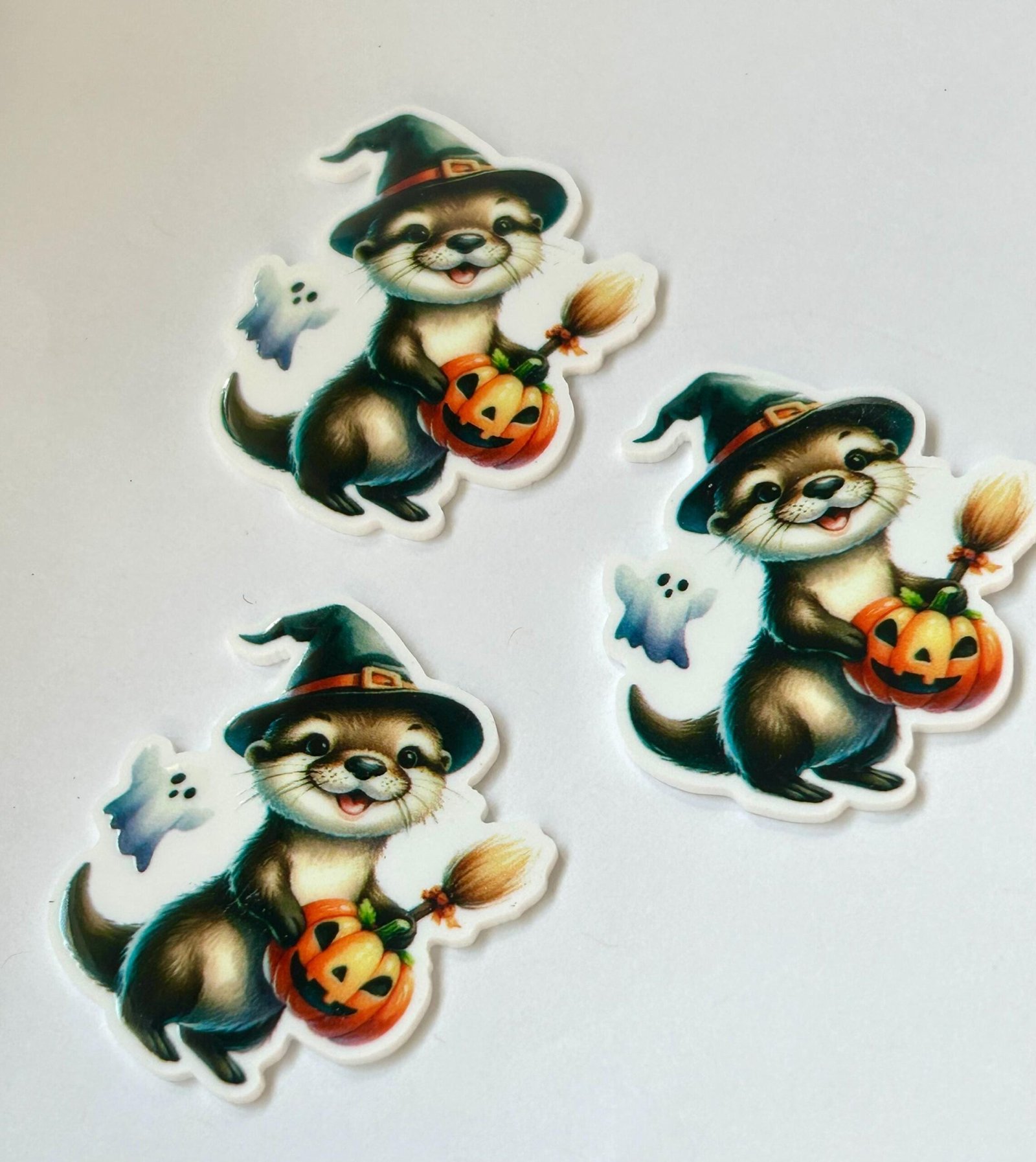 3 Halloween witch Otter planar resins | craft supplies | Flatbacks | bow making | hair bow centers| DIY| Resin| badge reels, phone grips - Image 5