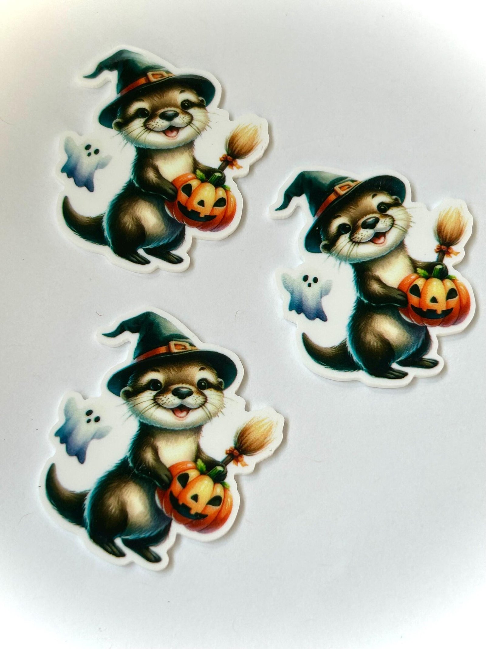 3 Halloween witch Otter planar resins | craft supplies | Flatbacks | bow making | hair bow centers| DIY| Resin| badge reels, phone grips - Image 2