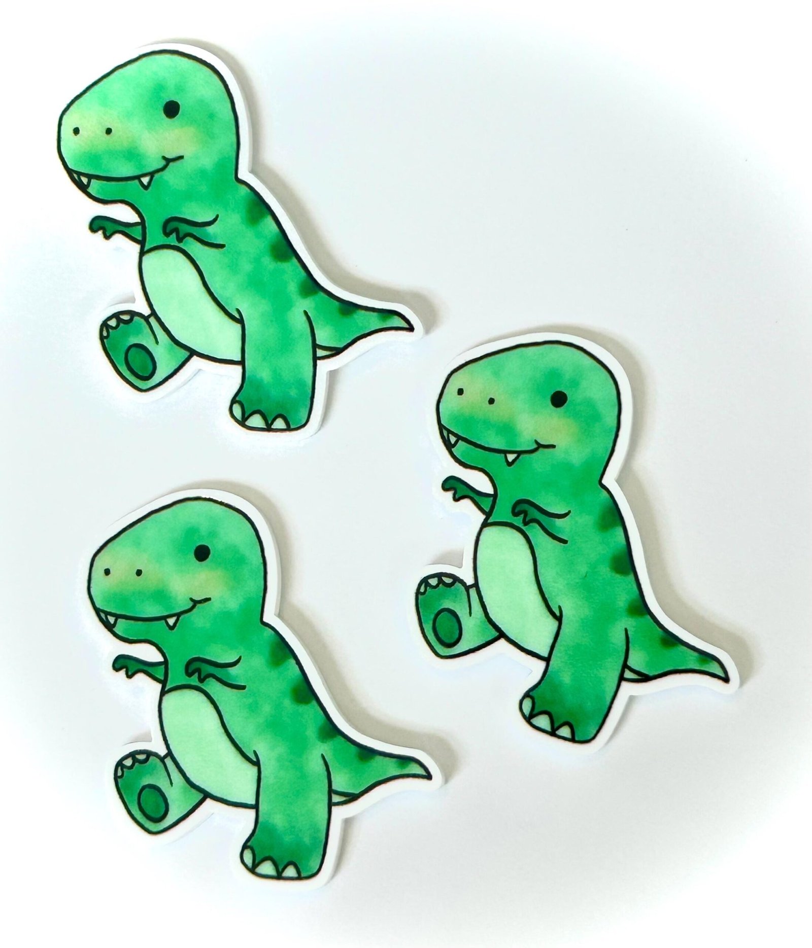 3 Dinosaur Planar Resins, Flatbacks, focal, hair bow centers, craft supplies, badge reel supplies, embellishments, Dinosaurs, cupcake topper - Image 4
