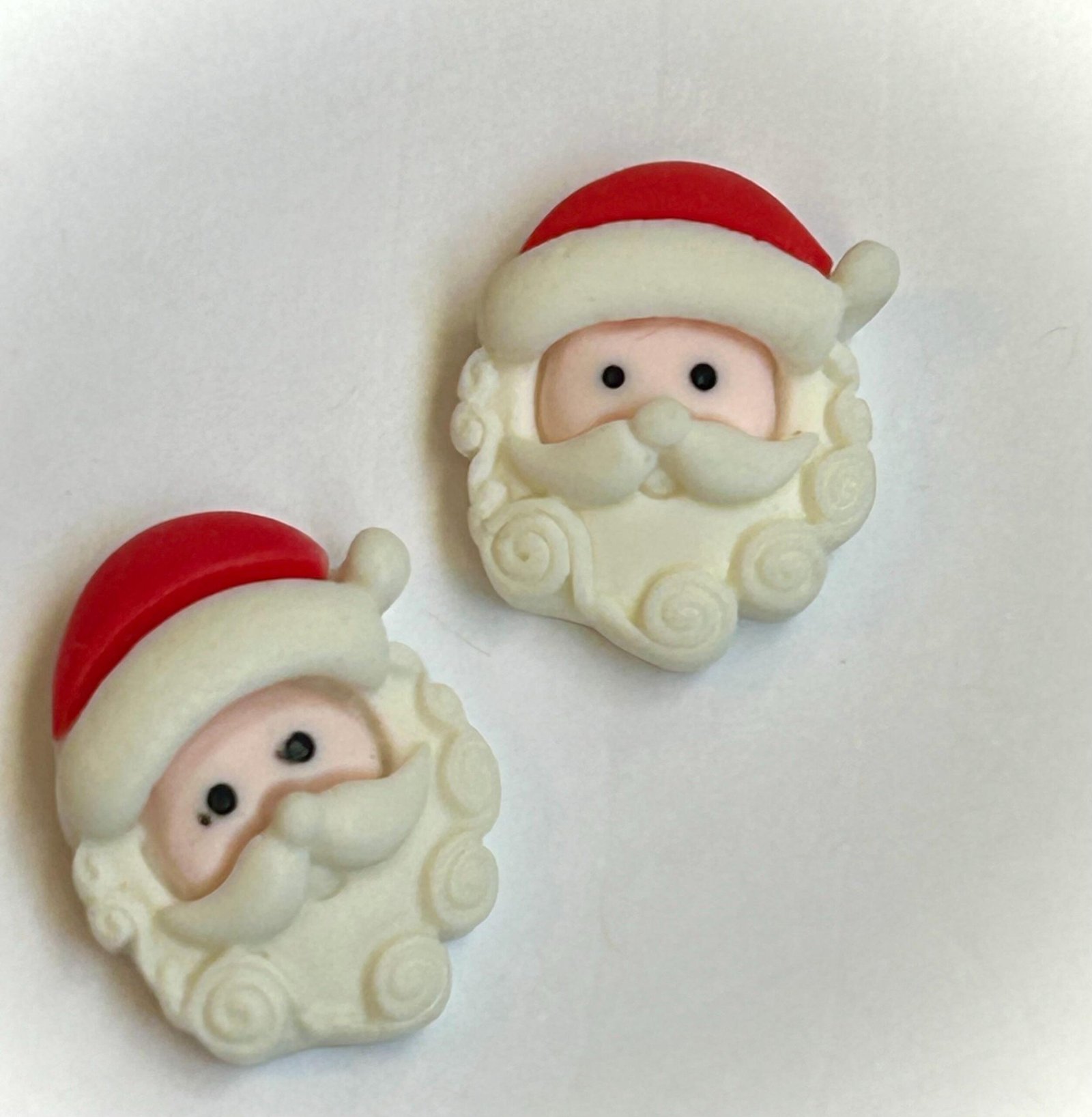 5 Santa Claus Flatback Resins| hair bow centers | focal | soap making | bows | craft supplies | embellishments | Christmas |cupcake toppers - Image 3
